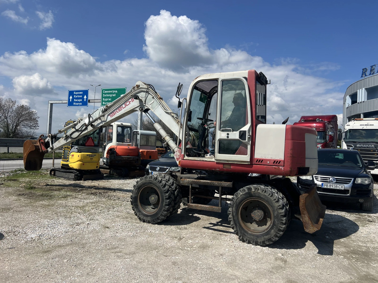 Багер Takeuchi 8-Тона, TB070W, Внос - Pelle sur pneus: photos 2 Багер Takeuchi 8-Тона, TB070W, Внос - Pelle sur pneus: photos 2