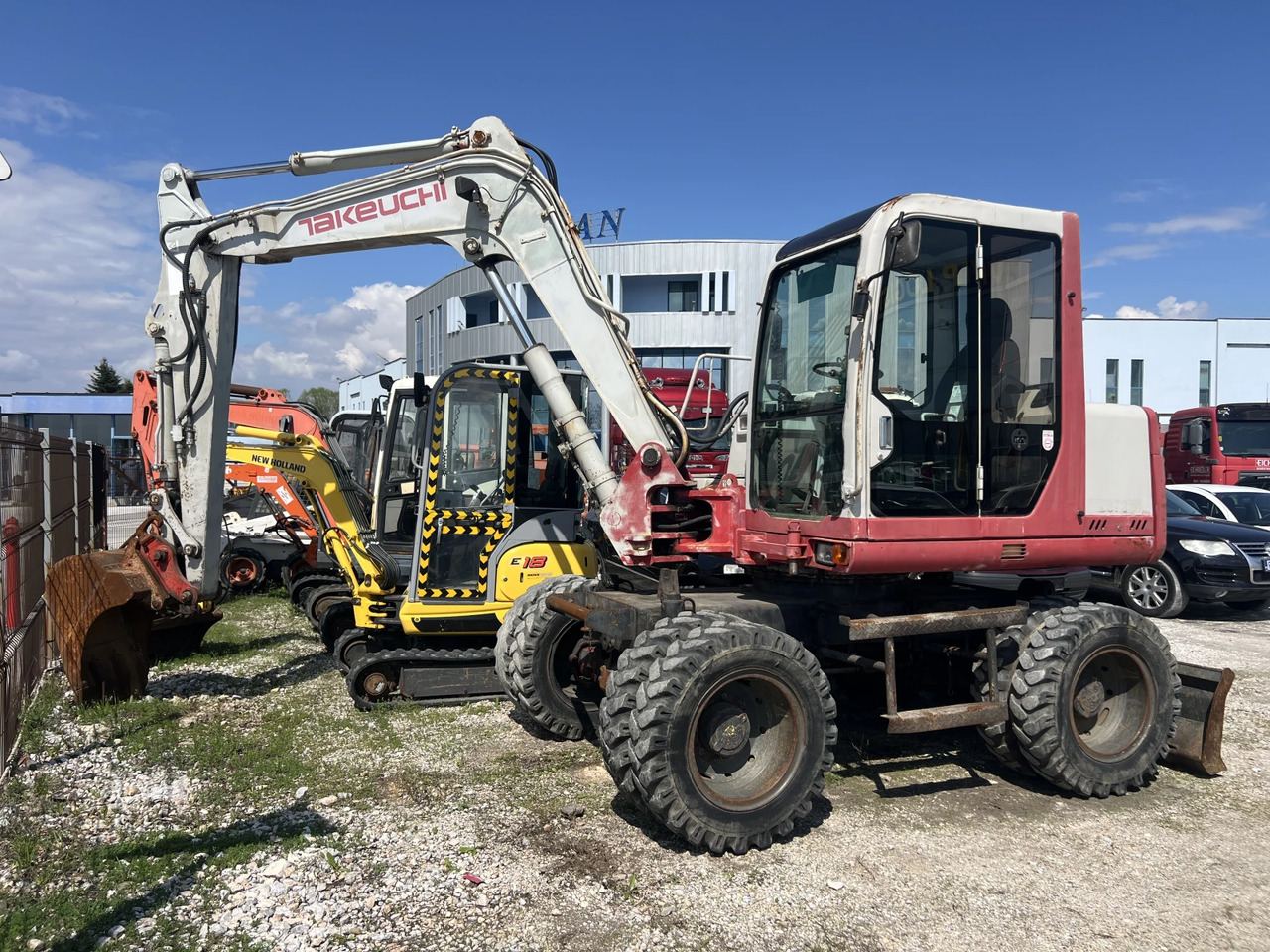 Багер Takeuchi 8-Тона, TB070W, Внос - Pelle sur pneus: photos 1 Багер Takeuchi 8-Тона, TB070W, Внос - Pelle sur pneus: photos 1