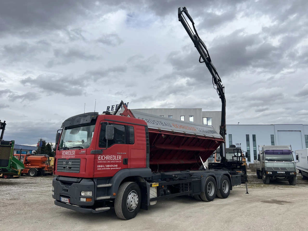 Man Tga 6х4, Самосвал с Кран - Camion benne, Camion grue: photos 2 Man Tga 6х4, Самосвал с Кран - Camion benne, Camion grue: photos 2