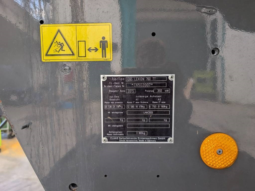 Crédit-bail Claas Lexion 760 TT  Claas Lexion 760 TT: photos 19