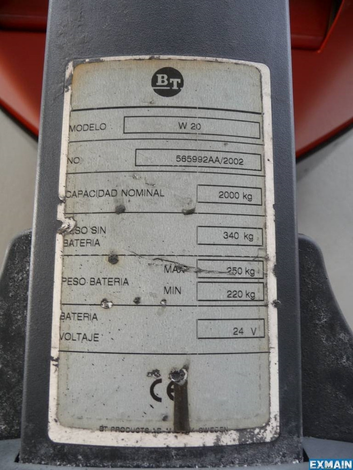 BT W 20 - Transpalette: photos 5 BT W 20 - Transpalette: photos 5