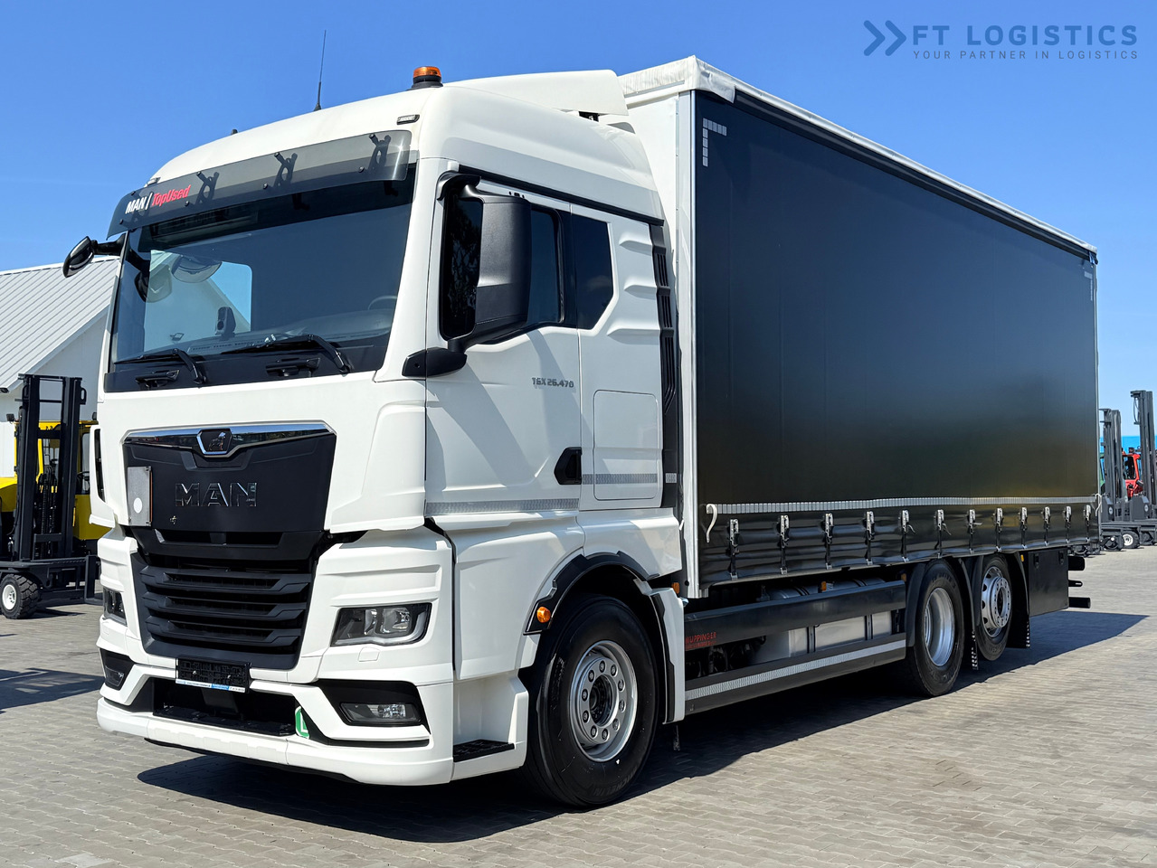 MAN TGX 26.470 / 19 Pallets / Steering Axle / 15 Ton Payload / Retarder / Excellent Condition - Camion à rideaux coulissants: photos 1 MAN TGX 26.470 / 19 Pallets / Steering Axle / 15 Ton Payload / Retarder / Excellent Condition - Camion à rideaux coulissants: photos 1