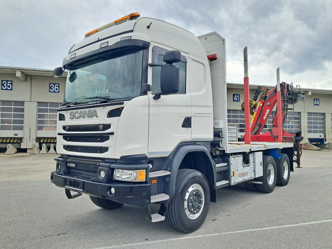 SCANIA G 490 6x6 Blatt-Blatt | Klima | Schaltgetriebe | Euro 6 | Penz-Kran 12Z | - Camion grumier, Camion grue: photos 2 SCANIA G 490 6x6 Blatt-Blatt | Klima | Schaltgetriebe | Euro 6 | Penz-Kran 12Z | - Camion grumier, Camion grue: photos 2