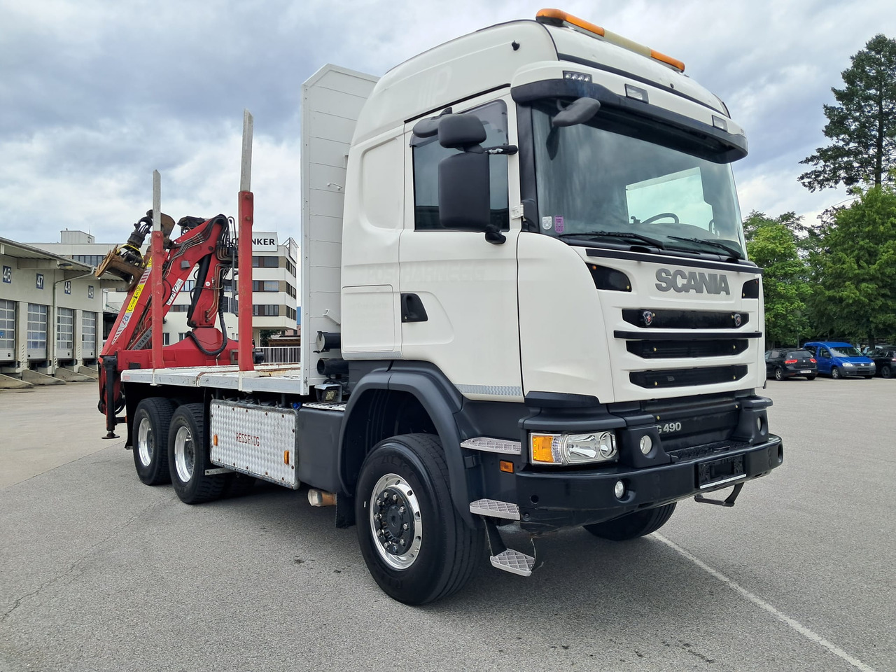 SCANIA G 490 6x6 Blatt-Blatt | Klima | Schaltgetriebe | Euro 6 | Penz-Kran 12Z | - Camion grumier, Camion grue: photos 1 SCANIA G 490 6x6 Blatt-Blatt | Klima | Schaltgetriebe | Euro 6 | Penz-Kran 12Z | - Camion grumier, Camion grue: photos 1