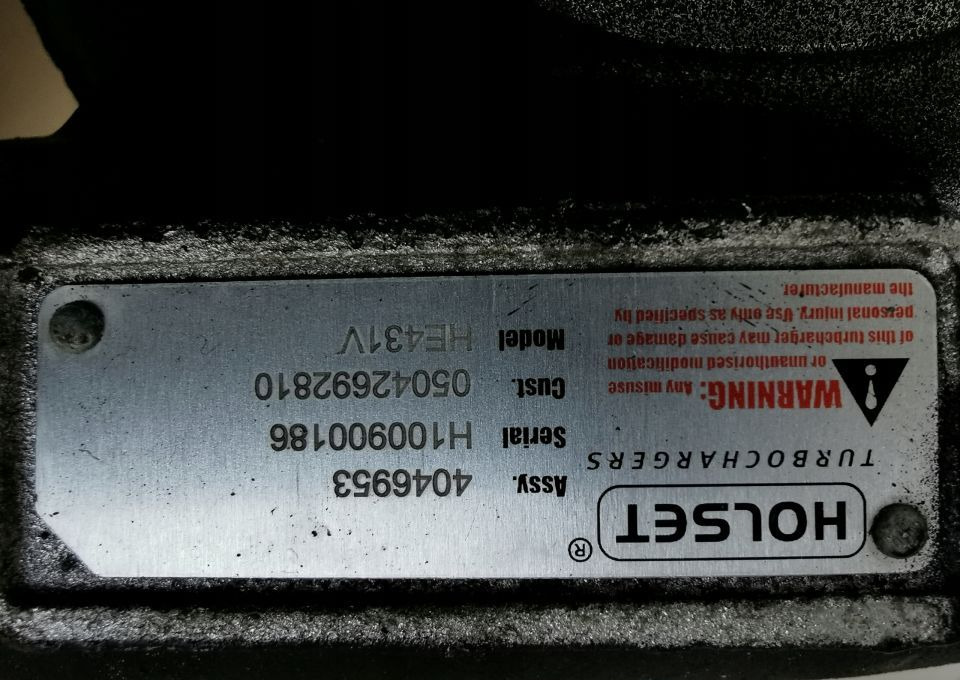 TURBINA IVECO STRALIS TRAKKER CURSOR 8 05042692810 - Turbocompresseur: photos 2 TURBINA IVECO STRALIS TRAKKER CURSOR 8 05042692810 - Turbocompresseur: photos 2