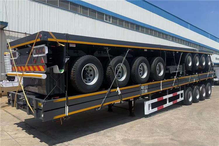 2025 New Model 4 Axle 45ft Flatbed Container Trailer In Zambia - Semi-remorque porte-conteneur/ Caisse mobile: photos 4 2025 New Model 4 Axle 45ft Flatbed Container Trailer In Zambia - Semi-remorque porte-conteneur/ Caisse mobile: photos 4
