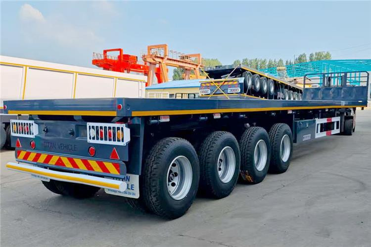2025 New Model 4 Axle 45ft Flatbed Container Trailer In Zambia - Semi-remorque porte-conteneur/ Caisse mobile: photos 2 2025 New Model 4 Axle 45ft Flatbed Container Trailer In Zambia - Semi-remorque porte-conteneur/ Caisse mobile: photos 2