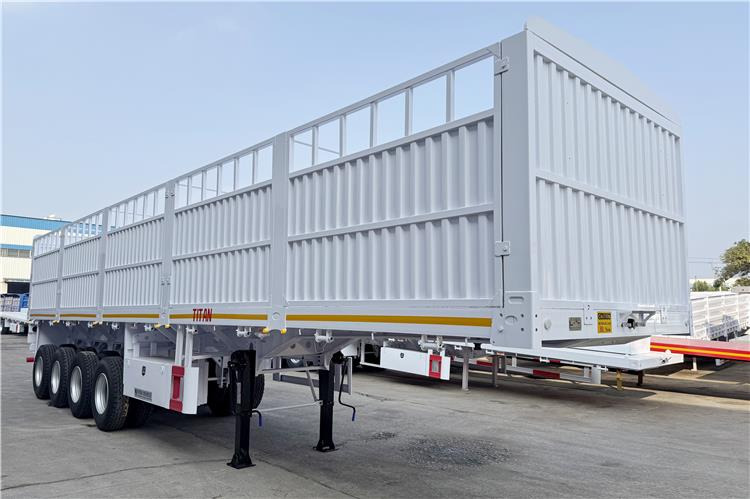 TITAN 4 Axle 80 Ton Fence Cargo Truck Trailer for Sale in Nigeria - Semi-remorque bétaillère: photos 1 TITAN 4 Axle 80 Ton Fence Cargo Truck Trailer for Sale in Nigeria - Semi-remorque bétaillère: photos 1