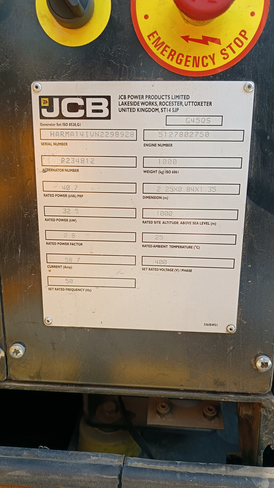 JCB G45QS - Groupe électrogène: photos 5 JCB G45QS - Groupe électrogène: photos 5