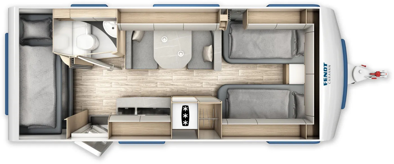 Fendt Bianco Activ 550 KMG Safety, Shower, GFK, 2.000 KG - Caravane: photos 2 Fendt Bianco Activ 550 KMG Safety, Shower, GFK, 2.000 KG - Caravane: photos 2