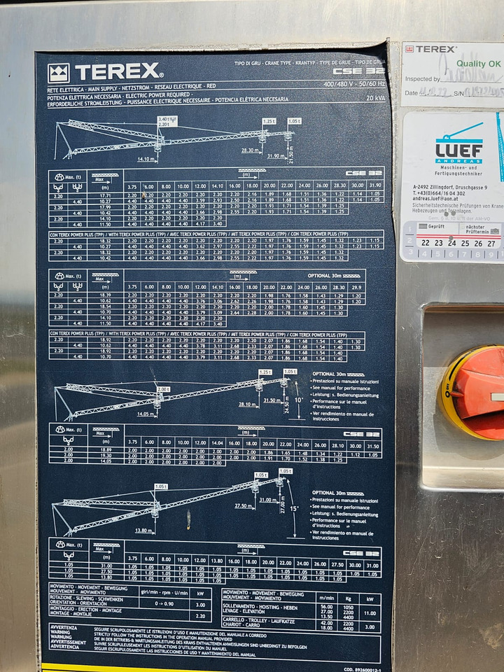 TEREX 32 - Grue à montage rapide: photos 2 TEREX 32 - Grue à montage rapide: photos 2