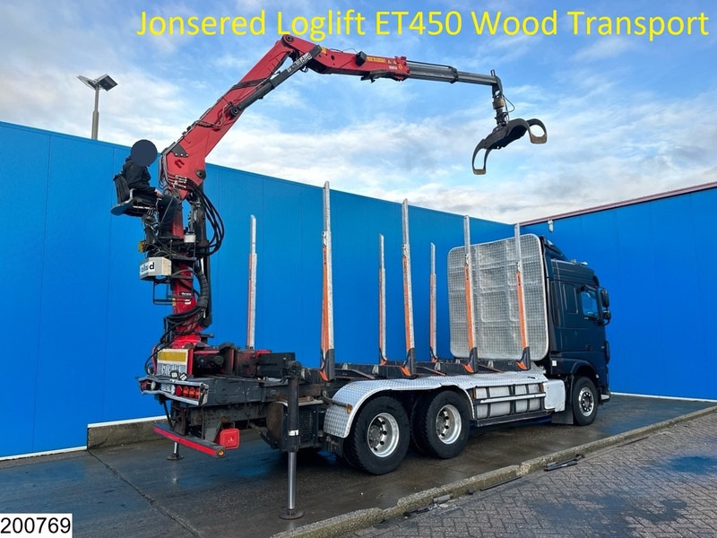 DAF XF 530 6x4, Wood transport, Retarder, Loglift ET450 - Camion grumier, Camion grue: photos 2 DAF XF 530 6x4, Wood transport, Retarder, Loglift ET450 - Camion grumier, Camion grue: photos 2