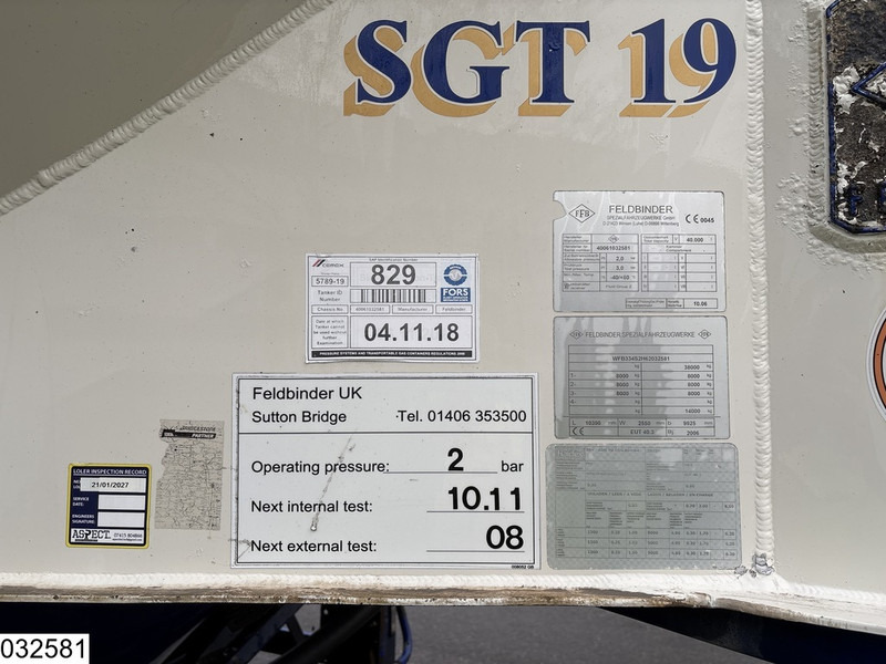 Semi-remorque citerne Feldbinder Silo 40.000 liter: photos 11 Semi-remorque citerne Feldbinder Silo 40.000 liter: photos 11