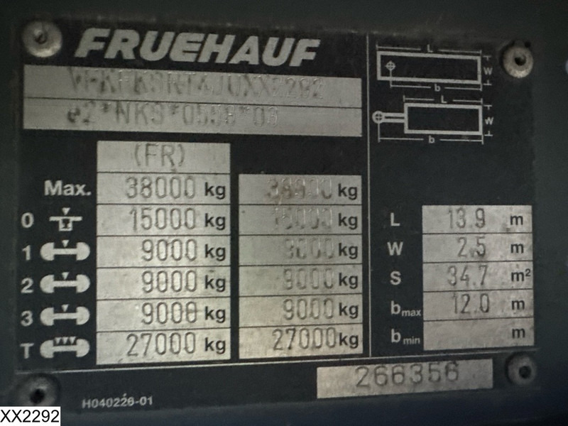 Fruehauf Tautliner Dhollandia - Semi-remorque rideaux coulissants: photos 4 Fruehauf Tautliner Dhollandia - Semi-remorque rideaux coulissants: photos 4