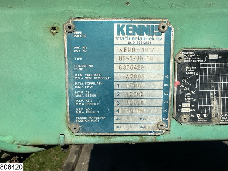 Kennis open laadbak 2x steering axle - Semi-remorque plateau: photos 4 Kennis open laadbak 2x steering axle - Semi-remorque plateau: photos 4