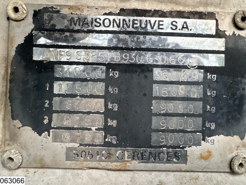 MAISONNEUVE Food 32.700 liter, 5 comp - Semi-remorque citerne: photos 4 MAISONNEUVE Food 32.700 liter, 5 comp - Semi-remorque citerne: photos 4