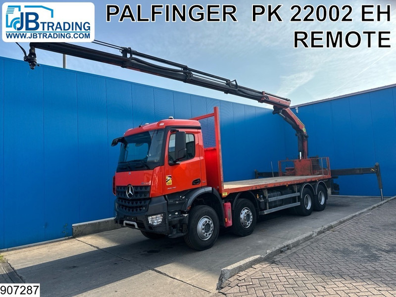 Mercedes-Benz Arocs 3240 8X4, EURO 6, Steel suspension, Palfinger - Camion plateau, Camion grue: photos 1 Mercedes-Benz Arocs 3240 8X4, EURO 6, Steel suspension, Palfinger - Camion plateau, Camion grue: photos 1