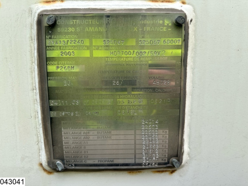 Semi-remorque citerne ROBINE Gas 48028 Liter, LPG GPL gas tank, Gaz, 1 Compartment: photos 9