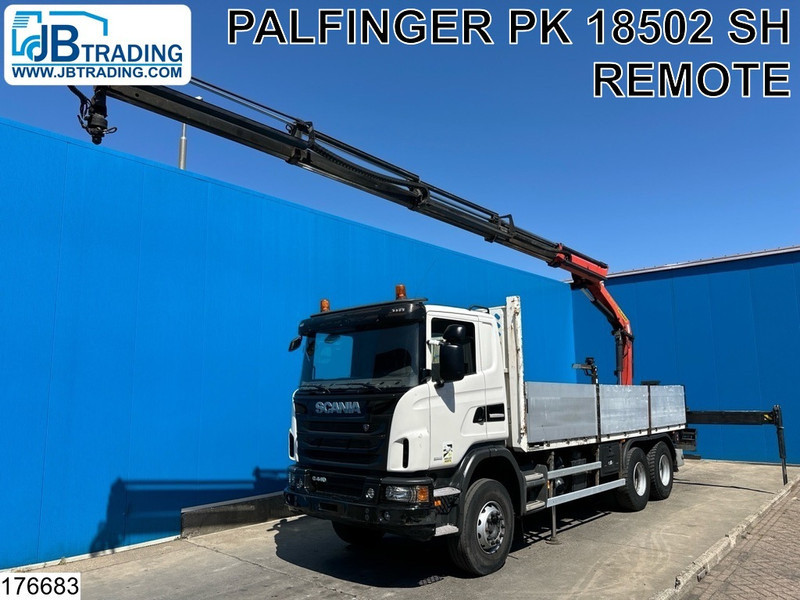 Scania G 440 6X4, EURO 6, Retarder, Palfinger - Camion plateau, Camion grue: photos 1 Scania G 440 6X4, EURO 6, Retarder, Palfinger - Camion plateau, Camion grue: photos 1