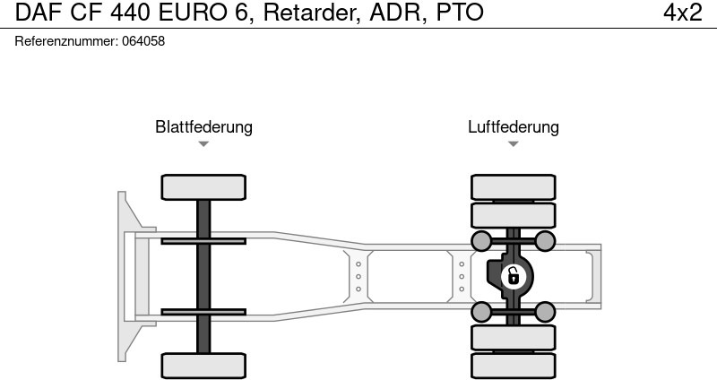 Tracteur routier DAF CF 440 EURO 6, Retarder, ADR, PTO: photos 13