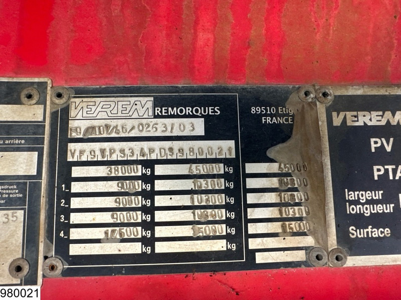 Verem Lowbed 45,000KG, Steering axle, Hydraulic, Winch - Semi-remorque surbaissé: photos 5 Verem Lowbed 45,000KG, Steering axle, Hydraulic, Winch - Semi-remorque surbaissé: photos 5