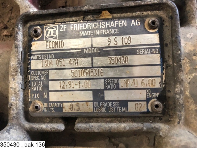 ZF ECOMID 9 S 109, Manual - Boîte de vitesse: photos 3 ZF ECOMID 9 S 109, Manual - Boîte de vitesse: photos 3