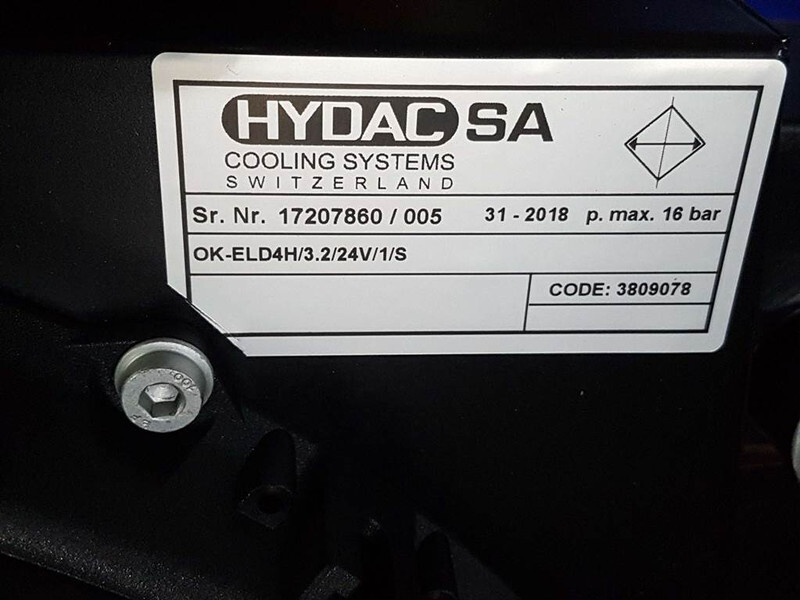 Hydac OK-ELD4H/3.2/24V/1/S-3809078-Oil cooler/Ölkü - Hydraulique pour Engins de chantier: photos 5 Hydac OK-ELD4H/3.2/24V/1/S-3809078-Oil cooler/Ölkü - Hydraulique pour Engins de chantier: photos 5