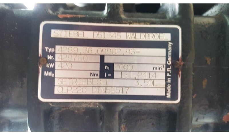 STIEBEL D 52545 - Transmission/Getriebe/Transmissi - Boîte de vitesse et pièces pour Engins de chantier: photos 5 STIEBEL D 52545 - Transmission/Getriebe/Transmissi - Boîte de vitesse et pièces pour Engins de chantier: photos 5
