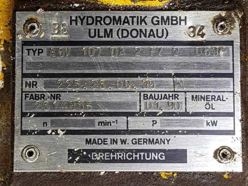 Zettelmeyer ZL1001-Hydromatik A6V107DA2FZ20636-Drive motor - Hydraulique: photos 4 Zettelmeyer ZL1001-Hydromatik A6V107DA2FZ20636-Drive motor - Hydraulique: photos 4