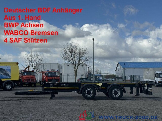 Kögel ZW 18-22,5 Tandem BDF BPW Achsen Scheibenbremsen - Remorque porte-conteneur/ Caisse mobile: photos 1 Kögel ZW 18-22,5 Tandem BDF BPW Achsen Scheibenbremsen - Remorque porte-conteneur/ Caisse mobile: photos 1