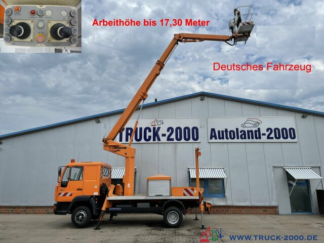 MAN 8.163 Ruthmann 17.3 m Arbeitshöhe 10 m seitlich - Camion avec nacelle: photos 1 MAN 8.163 Ruthmann 17.3 m Arbeitshöhe 10 m seitlich - Camion avec nacelle: photos 1