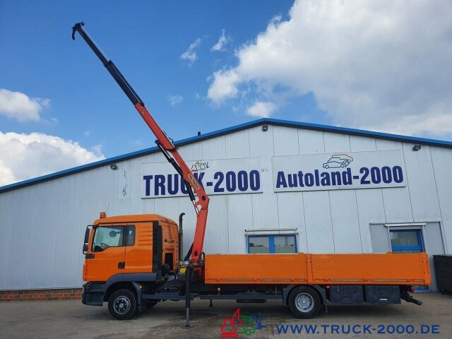 MAN TGL 12.250 Kran PK11001 7.6 m = 1.24 to. 2 x AHK - Camion plateau, Camion grue: photos 3 MAN TGL 12.250 Kran PK11001 7.6 m = 1.24 to. 2 x AHK - Camion plateau, Camion grue: photos 3