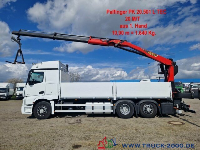 Mercedes-Benz Actros 2548 6x2 Kran PK20501 bei 11m/1,64 Tonnen - Camion plateau, Camion grue: photos 1 Mercedes-Benz Actros 2548 6x2 Kran PK20501 bei 11m/1,64 Tonnen - Camion plateau, Camion grue: photos 1