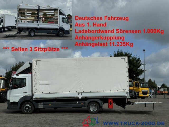 Mercedes-Benz Atego 818 Plane + Spriegel L+R LBW 1.000kg - Véhicule utilitaire plateau baché: photos 1 Mercedes-Benz Atego 818 Plane + Spriegel L+R LBW 1.000kg - Véhicule utilitaire plateau baché: photos 1