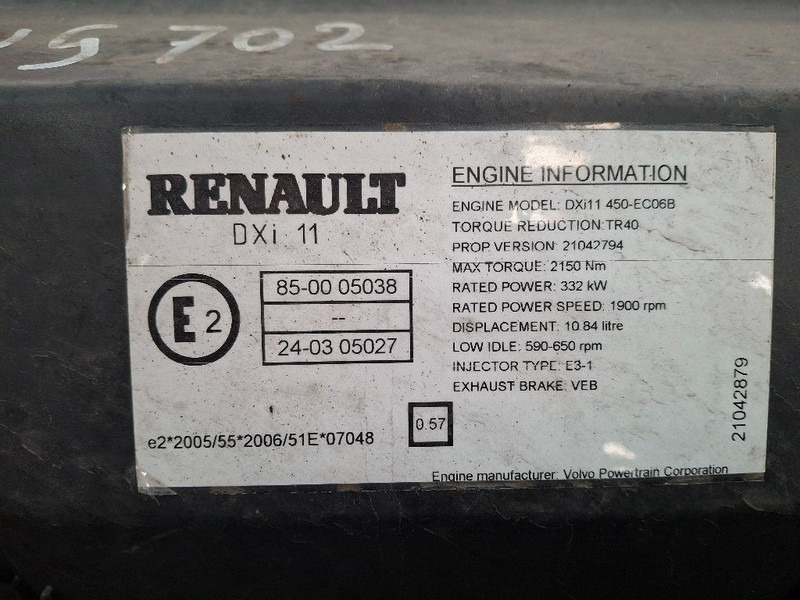 Renault DXI11-450HP - Moteur: photos 5 Renault DXI11-450HP - Moteur: photos 5