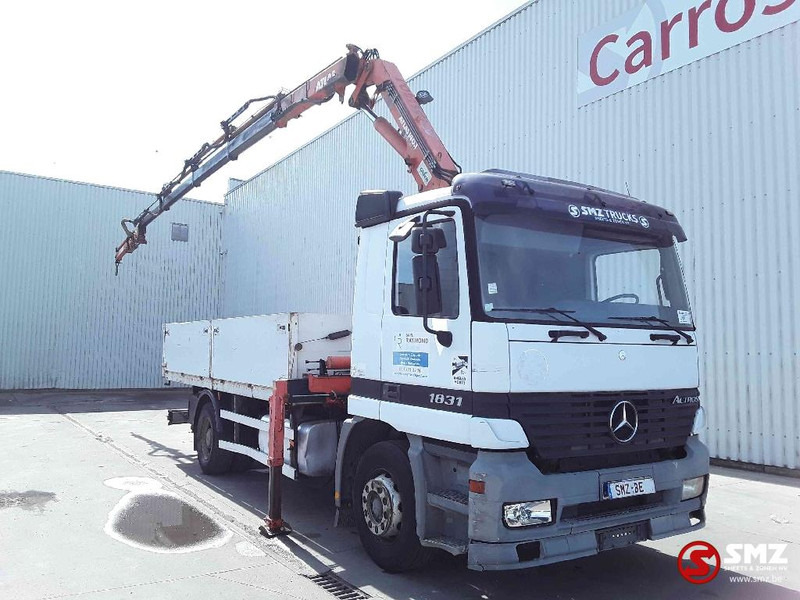 Mercedes-Benz Actros 1831 Atlas Ak140.1A4+remote lames steel 165000km - Camion plateau, Camion grue: photos 1 Mercedes-Benz Actros 1831 Atlas Ak140.1A4+remote lames steel 165000km - Camion plateau, Camion grue: photos 1