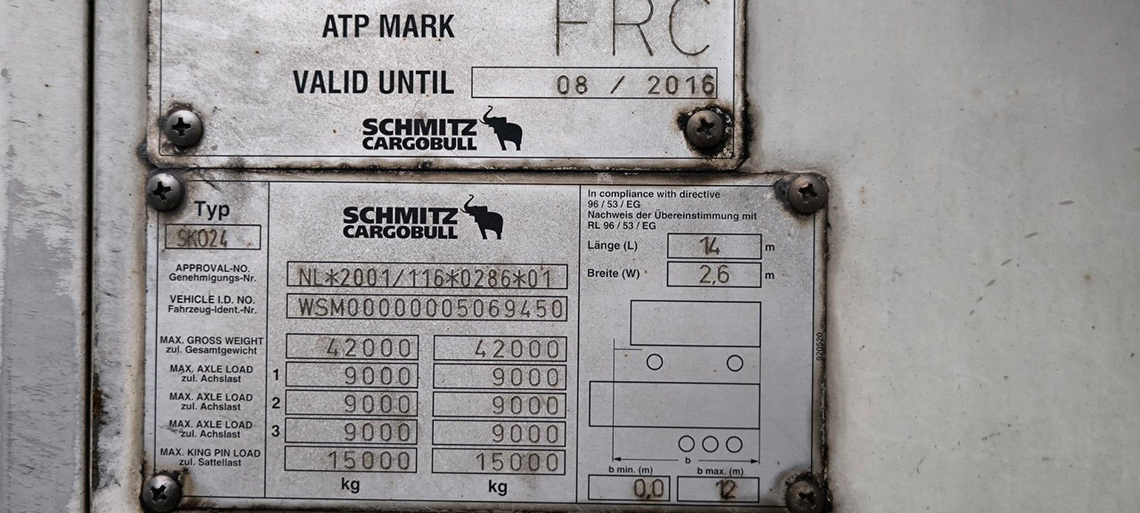 Schmitz Cargobull SKO 24 Kühlauflieger | Rohrbahn Vector 1850Mt - Semi-remorque frigorifique: photos 3 Schmitz Cargobull SKO 24 Kühlauflieger | Rohrbahn Vector 1850Mt - Semi-remorque frigorifique: photos 3