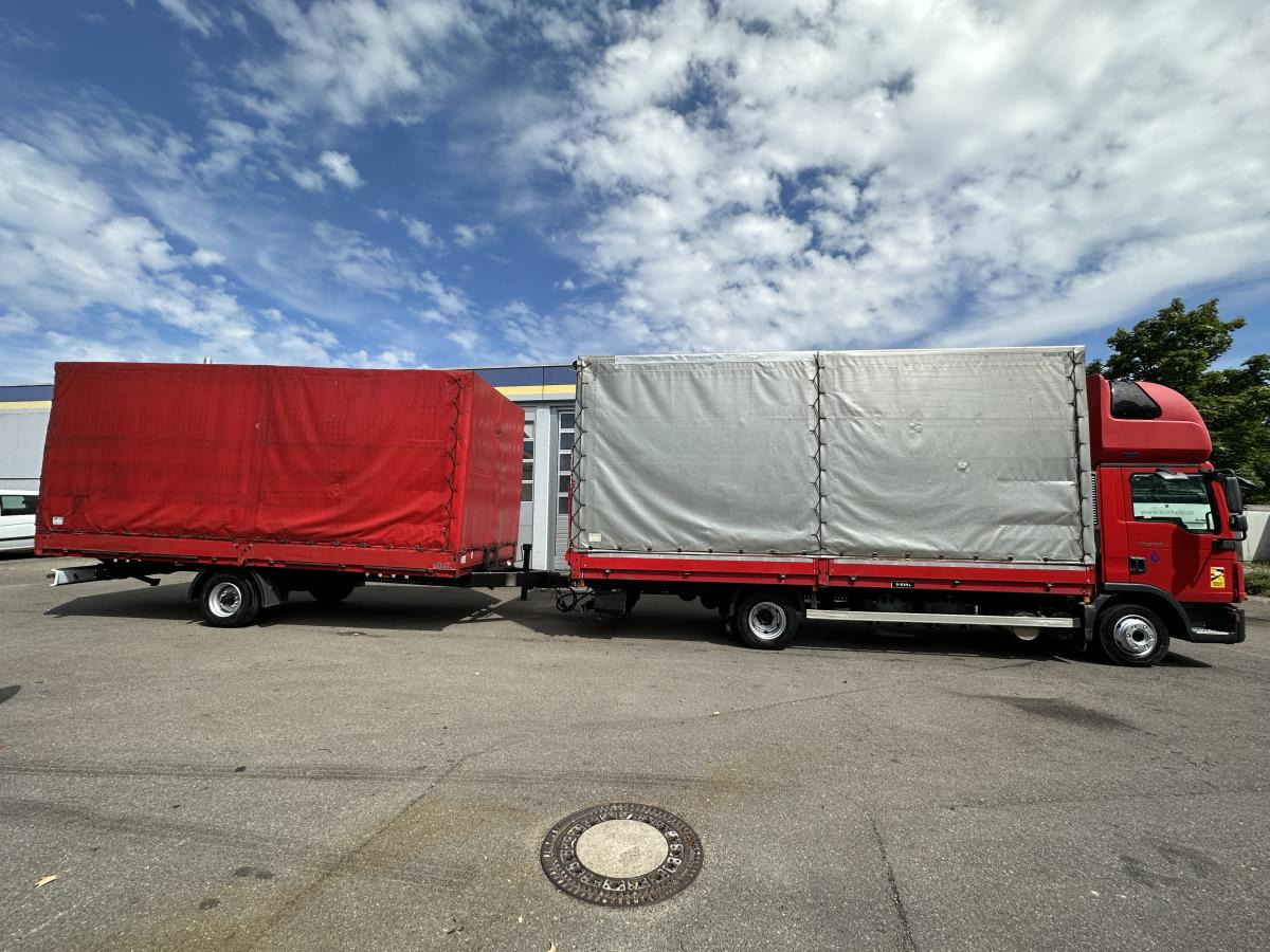 MAN MAN 8.180 Zug mit SAXAS 1-Achs Anh Topsleeper - Camion à rideaux coulissants: photos 4 MAN MAN 8.180 Zug mit SAXAS 1-Achs Anh Topsleeper - Camion à rideaux coulissants: photos 4