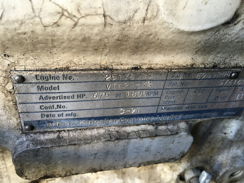 Cummins VTA28-M2 USED - Engins de chantier: photos 5 Cummins VTA28-M2 USED - Engins de chantier: photos 5