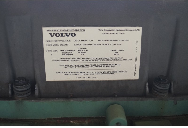 Volvo D16E EAE3 FOR PARTS - Engins de chantier: photos 5 Volvo D16E EAE3 FOR PARTS - Engins de chantier: photos 5