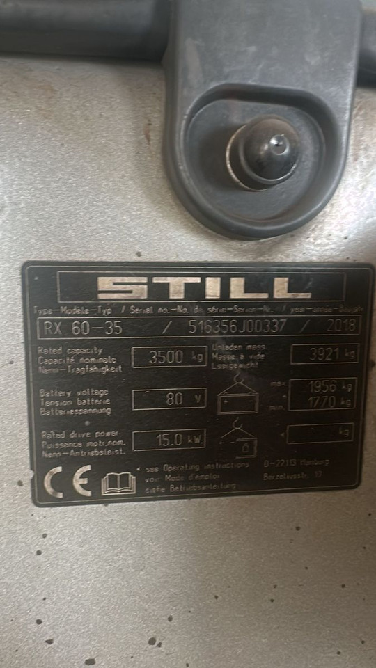 Chariot élévateur électrique Still RX 60-35: photos 8 Chariot élévateur électrique Still RX 60-35: photos 8