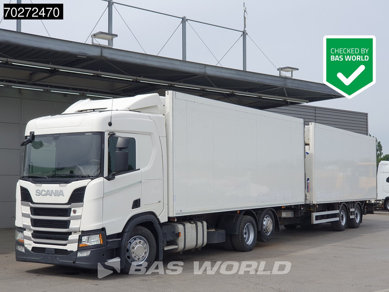 Scania R410 6X2 Carrier Supra 1250 Multi temp Retarder Ladebordwand Liftachse Euro 6 - Camion: photos 1 Scania R410 6X2 Carrier Supra 1250 Multi temp Retarder Ladebordwand Liftachse Euro 6 - Camion: photos 1