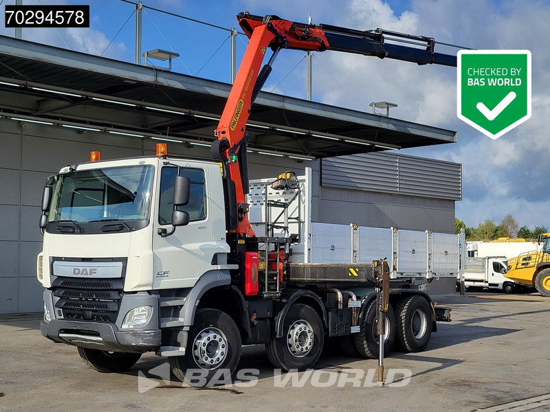 DAF CF 460 8X4 Palfinger PK18002 EH Crane tipper Retarder Big-Axle Steelsuspension Manual - Camion benne, Camion grue: photos 1 DAF CF 460 8X4 Palfinger PK18002 EH Crane tipper Retarder Big-Axle Steelsuspension Manual - Camion benne, Camion grue: photos 1