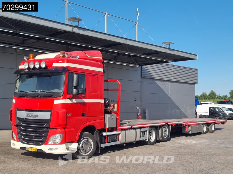 DAF XF 440 6X2 NL-combi Transporter HMF 900-K2 Kran Winch Lift-Lenkachse Euro 6 - Camion plateau, Camion grue: photos 5 DAF XF 440 6X2 NL-combi Transporter HMF 900-K2 Kran Winch Lift-Lenkachse Euro 6 - Camion plateau, Camion grue: photos 5