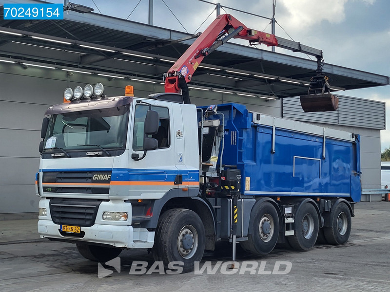 Camion benne, Camion grue Ginaf X4243TS 8X4 NL-Truck HMF 1643-Z2 Kran Big-Axle Lift+Lenkachse Euro 5: photos 1