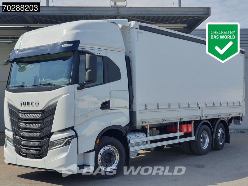 Iveco S-Way 490 6X2 NEW! Lift+Steering Axle 2tons Dhollandia Ladebordwand Retarder ACC LED - Camion à rideaux coulissants: photos 1 Iveco S-Way 490 6X2 NEW! Lift+Steering Axle 2tons Dhollandia Ladebordwand Retarder ACC LED - Camion à rideaux coulissants: photos 1