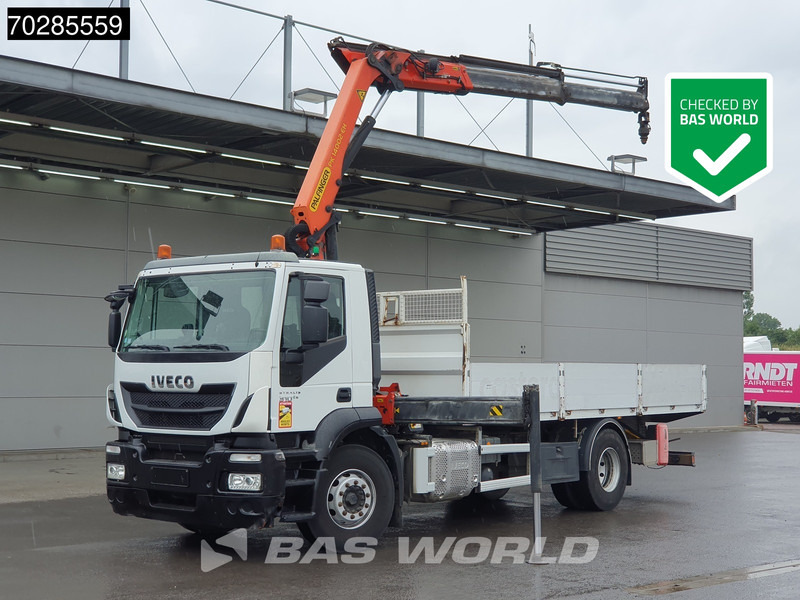 Iveco Stralis 310 4X2 Palfinger PK14.002 EH Remote Crane Kran Euro 6 - Camion plateau, Camion grue: photos 1 Iveco Stralis 310 4X2 Palfinger PK14.002 EH Remote Crane Kran Euro 6 - Camion plateau, Camion grue: photos 1