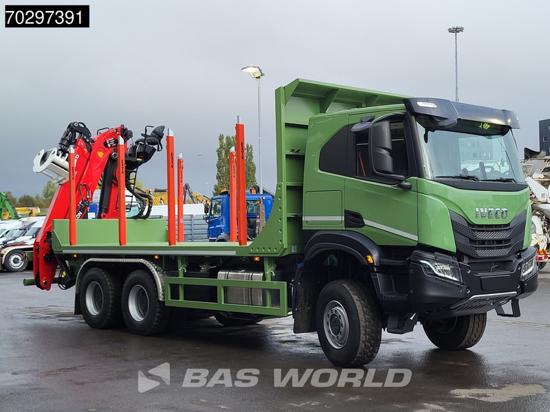 Camion grumier, Camion grue neuf Iveco T-Way 450 6X6 UNUSED! Palfinger Q150Z Crane Retarder Holztransport Big-Axle LED Euro 6: photos 10
