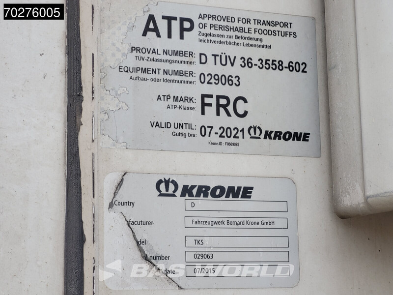 Semi-remorque frigorifique Krone Carrier Vector 1550 Liftachse Blumenbreit Doppelstock Palettenkasten: photos 19