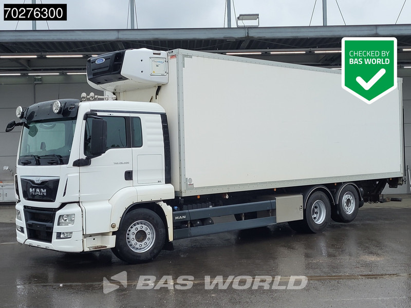 MAN TGS 26.400 6X2 Carrier Supra Tailgate Navi Xenon Lift Axle Euro 6 - Camion frigorifique: photos 1 MAN TGS 26.400 6X2 Carrier Supra Tailgate Navi Xenon Lift Axle Euro 6 - Camion frigorifique: photos 1